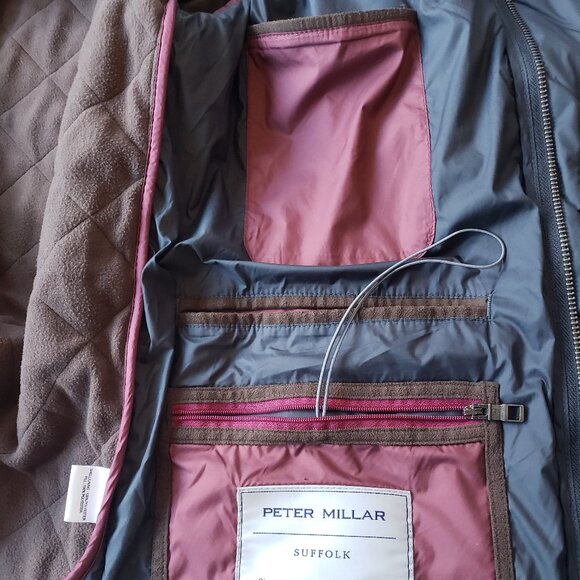 Peter Millar Suffolk Quilted Windproof Full Zip Black Travel Coat Jacket - Picture 10 of 14